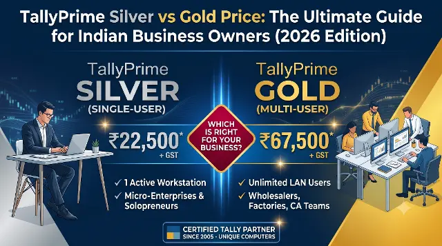 Tally Prime Silver vs Gold price